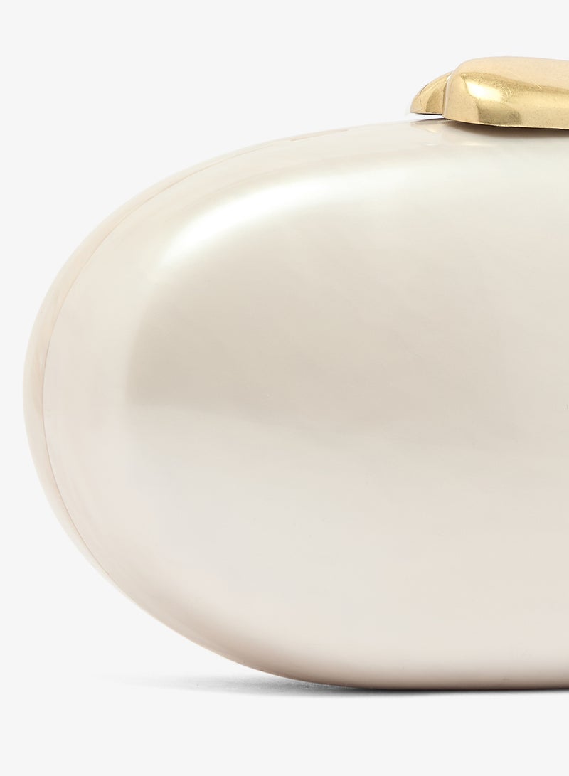 Ella Limited Edition Oval Statement Clutch With Gold Accent - Image 3